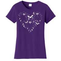 Boo Ghost Heart Halloween Festive Women's T-Shirt