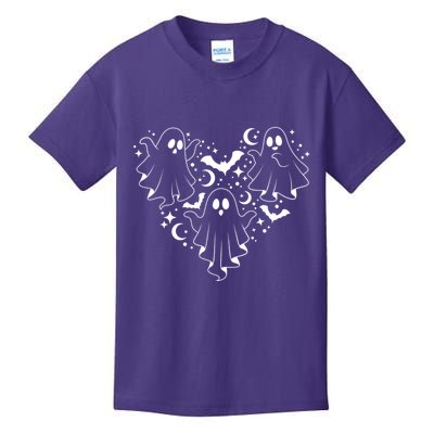 Boo Ghost Heart Halloween Festive Kids T-Shirt