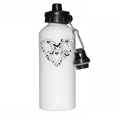 Boo Ghost Heart Halloween Festive Aluminum Water Bottle 