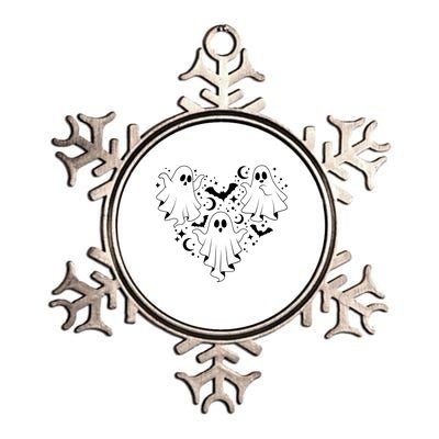 Boo Ghost Heart Halloween Festive Metallic Star Ornament