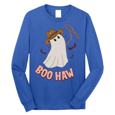 BooHaw Ghost Halloween Cowboy Cowgirl Costume Retro Long Sleeve Shirt