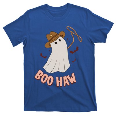 BooHaw Ghost Halloween Cowboy Cowgirl Costume Retro T-Shirt