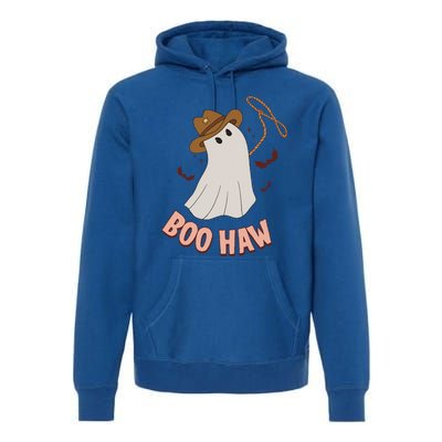 BooHaw Ghost Halloween Cowboy Cowgirl Costume Retro Premium Hoodie