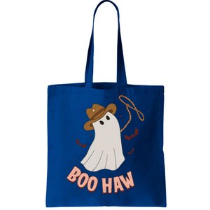 BooHaw Ghost Halloween Cowboy Cowgirl Costume Retro Tote Bag