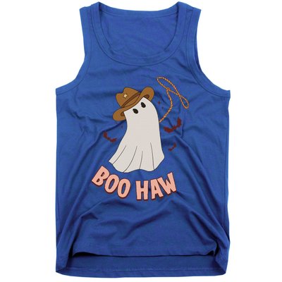 BooHaw Ghost Halloween Cowboy Cowgirl Costume Retro Tank Top