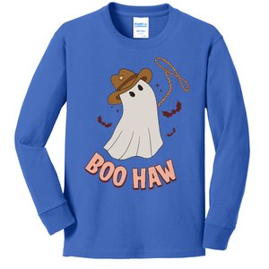 BooHaw Ghost Halloween Cowboy Cowgirl Costume Retro Kids Long Sleeve Shirt