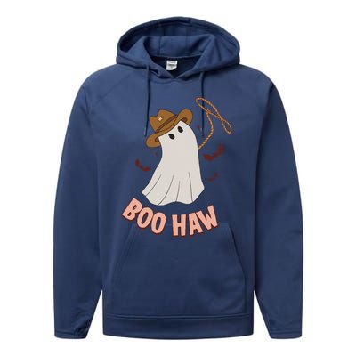 BooHaw Ghost Halloween Cowboy Cowgirl Costume Retro Performance Fleece Hoodie