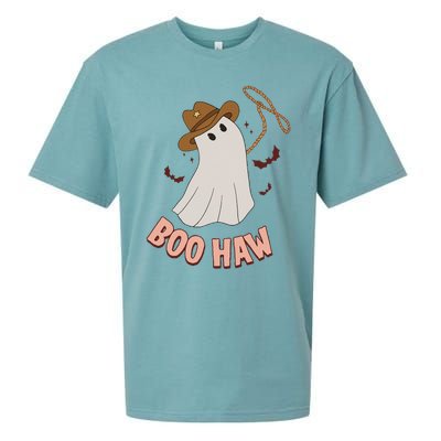 BooHaw Ghost Halloween Cowboy Cowgirl Costume Retro Sueded Cloud Jersey T-Shirt