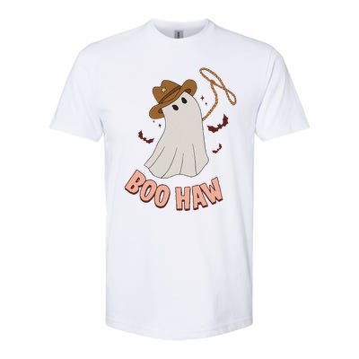 BooHaw Ghost Halloween Cowboy Cowgirl Costume Retro Softstyle CVC T-Shirt