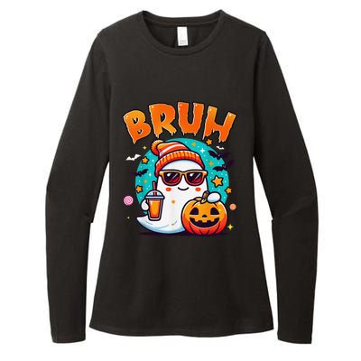 Bruh Ghost Halloween Cute Ghost Trick Or Treat Candy Womens CVC Long Sleeve Shirt