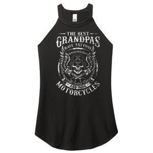 Best Grandpas Have Tattoos And Ride Motorcycles Biker Biking Women's Perfect Tri Rocker Tank