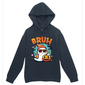 Bruh Ghost Halloween Cute Ghost Trick Or Treat Candy Urban Pullover Hoodie