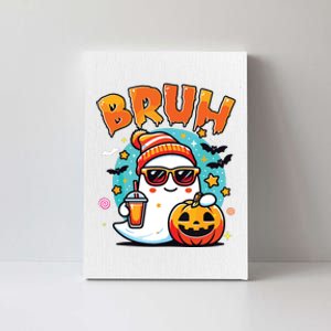 Bruh Ghost Halloween Cute Ghost Trick Or Treat Candy Canvas