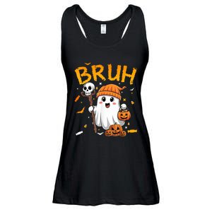 Bruh Ghost Halloween Cute Ghost Candy Funny Halloween Ladies Essential Flowy Tank