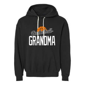 Basketball Grandma Hoop Sport Gift Garment-Dyed Fleece Hoodie