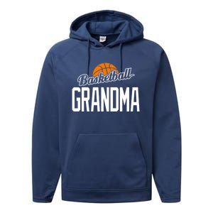 Basketball Grandma Hoop Sport Gift Performance Fleece Hoodie