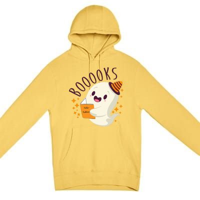 Books Ghost Halloween Cute Funny Premium Pullover Hoodie