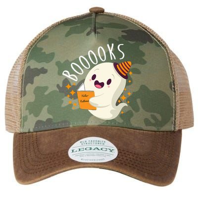 Books Ghost Halloween Cute Funny Legacy Tie Dye Trucker Hat