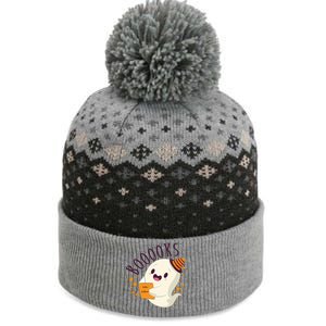 Books Ghost Halloween Cute Funny The Baniff Cuffed Pom Beanie