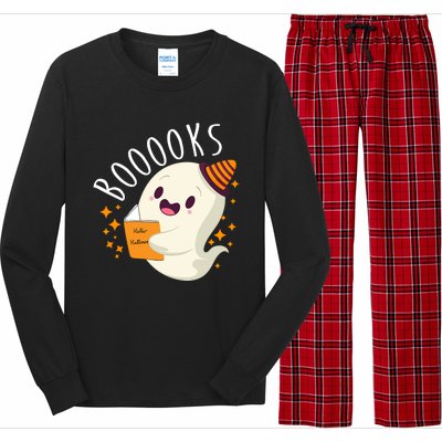 Books Ghost Halloween Cute Funny Long Sleeve Pajama Set