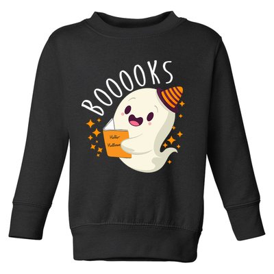 Books Ghost Halloween Cute Funny Toddler Sweatshirt