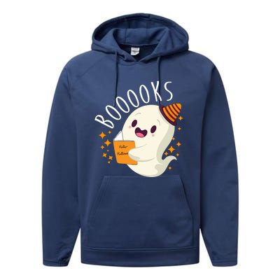 Books Ghost Halloween Cute Funny Performance Fleece Hoodie