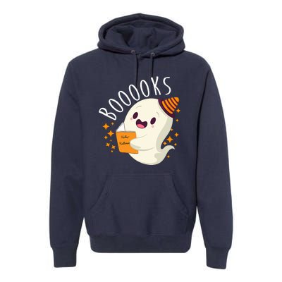 Books Ghost Halloween Cute Funny Premium Hoodie