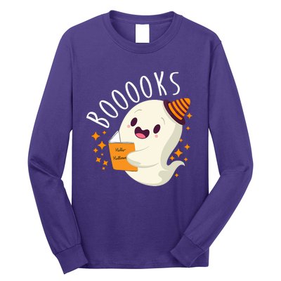 Books Ghost Halloween Cute Funny Long Sleeve Shirt