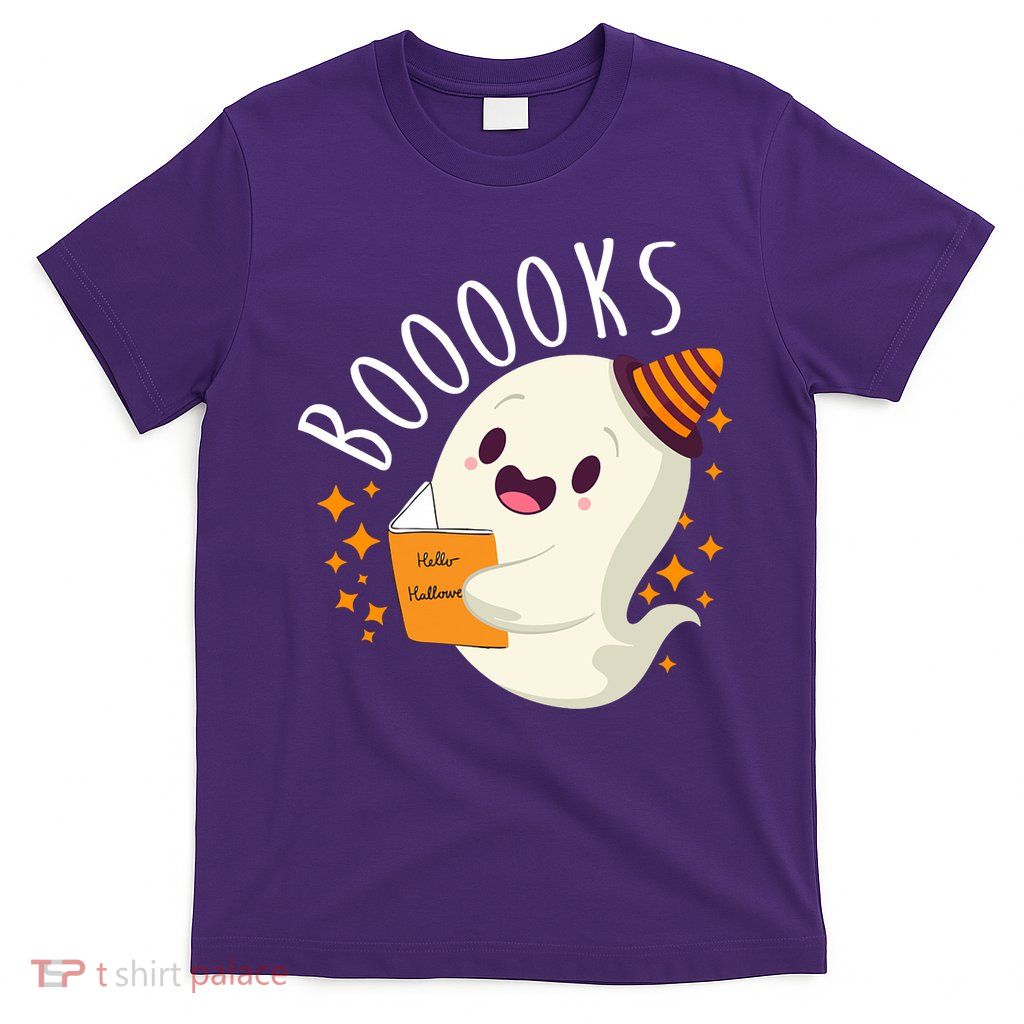Books Ghost Halloween Cute Funny T-Shirt