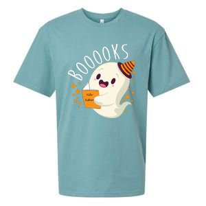 Books Ghost Halloween Cute Funny Sueded Cloud Jersey T-Shirt