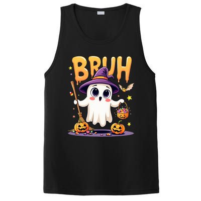 Bruh Ghost Halloween Trick Or Treat Funny PosiCharge Competitor Tank