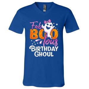 Birthday Ghoul Halloween Funny Fab BOO Lous V-Neck T-Shirt