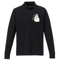 BooJee Ghost Halloween Costume Spooky Season Fun Performance Long Sleeve Polo