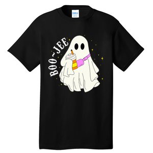 BooJee Ghost Halloween Costume Spooky Season Fun Tall T-Shirt