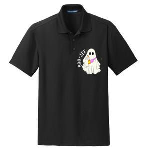 BooJee Ghost Halloween Costume Spooky Season Fun Dry Zone Grid Polo