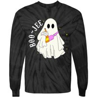 BooJee Ghost Halloween Costume Spooky Season Fun Tie-Dye Long Sleeve Shirt