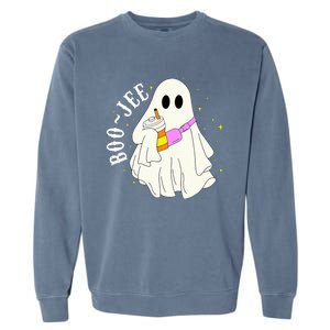 BooJee Ghost Halloween Costume Spooky Season Fun Garment-Dyed Sweatshirt