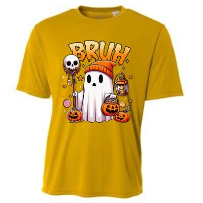 Bruh Ghost Halloween Cute Ghost Trick Or Treat Candy Cooling Performance Crew T-Shirt