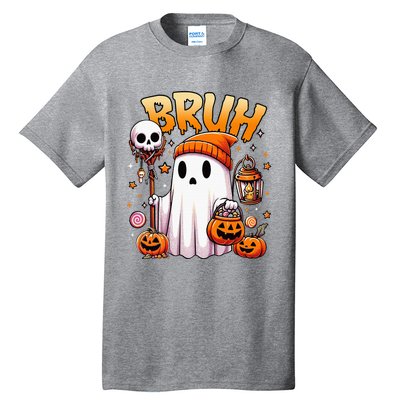 Bruh Ghost Halloween Cute Ghost Trick Or Treat Candy Tall T-Shirt