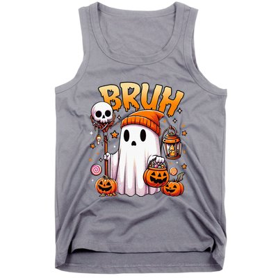 Bruh Ghost Halloween Cute Ghost Trick Or Treat Candy Tank Top