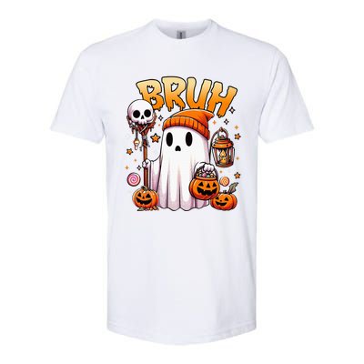 Bruh Ghost Halloween Cute Ghost Trick Or Treat Candy Softstyle CVC T-Shirt