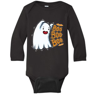 Boo Ghost Halloween Cute Baby Long Sleeve Bodysuit