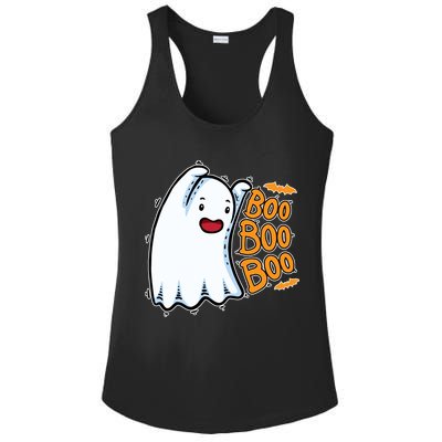 Boo Ghost Halloween Cute Ladies PosiCharge Competitor Racerback Tank