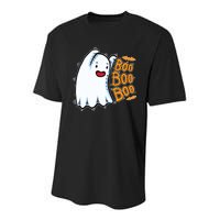 Boo Ghost Halloween Cute Youth Performance Sprint T-Shirt