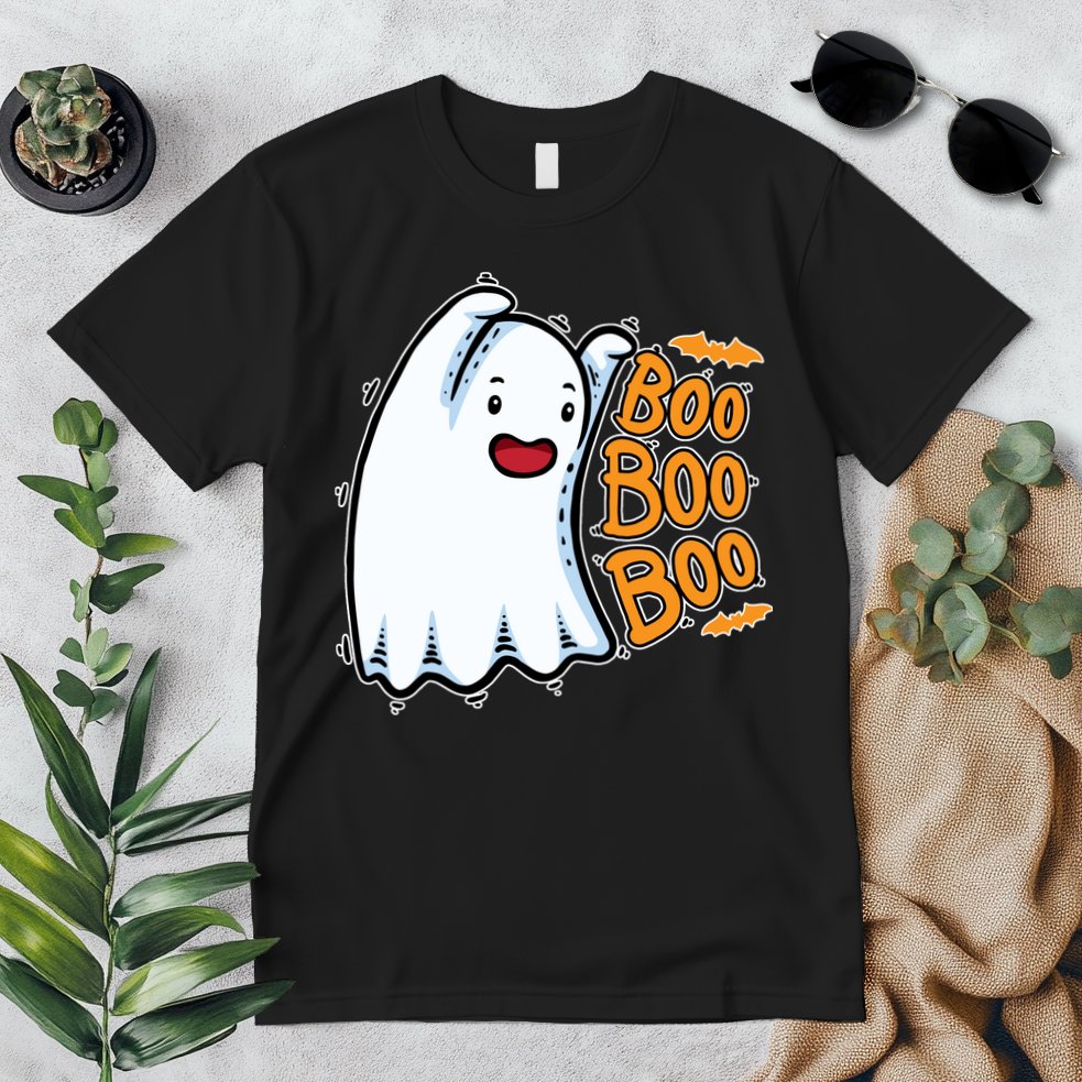 Boo Ghost Halloween Cute Premium T-Shirt