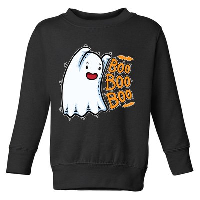 Boo Ghost Halloween Cute Toddler Sweatshirt