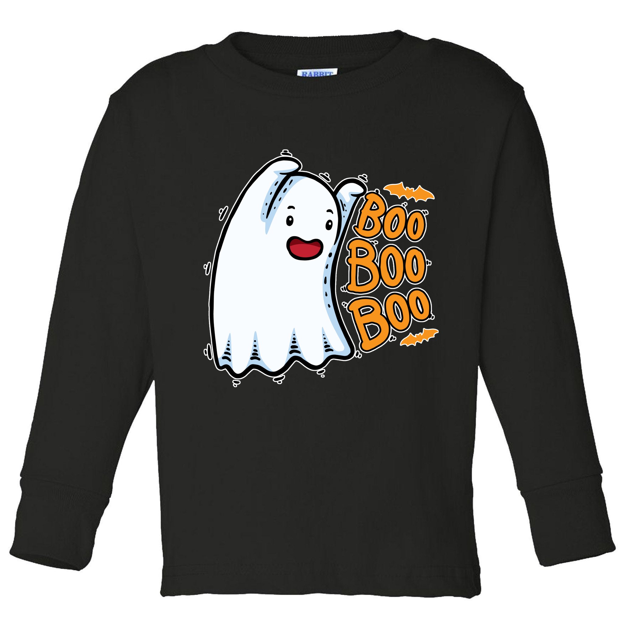 Boo Ghost Halloween Cute Toddler Long Sleeve Shirt