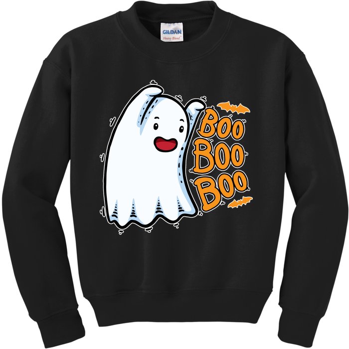 Boo Ghost Halloween Cute Kids Sweatshirt