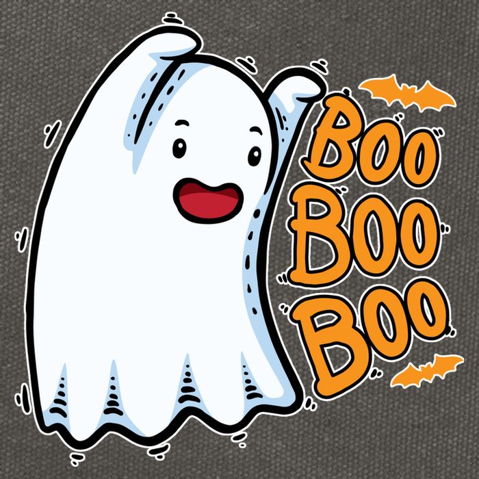 Boo Ghost Halloween Cute Cotton Canvas Backpack