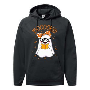 Booooks Ghost Halloween Teacher Book Library Reading Performance Fleece Hoodie